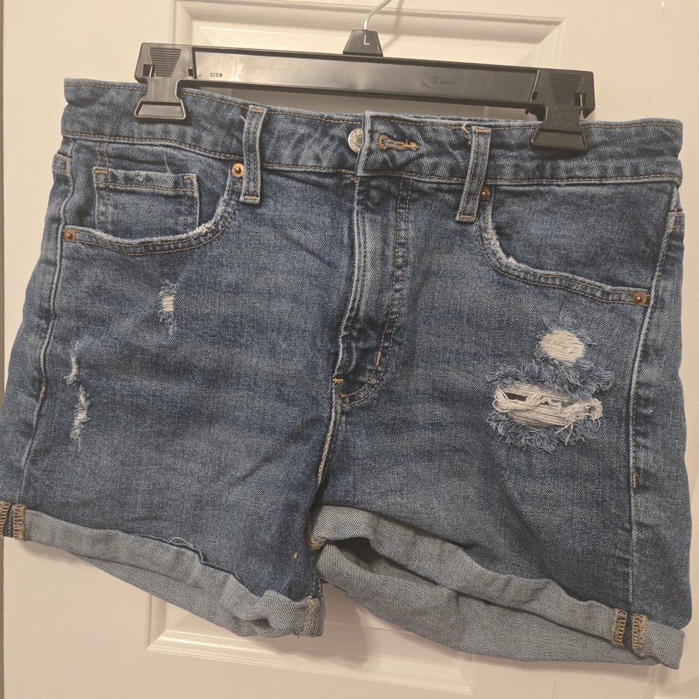 Old Navy Blue Jean Shorts with Distressed Look